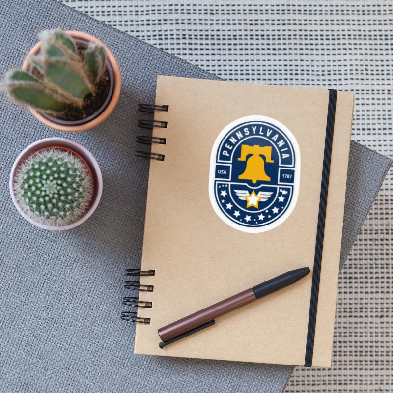 Vintage Pennsylvania Emblem with Liberty Bell