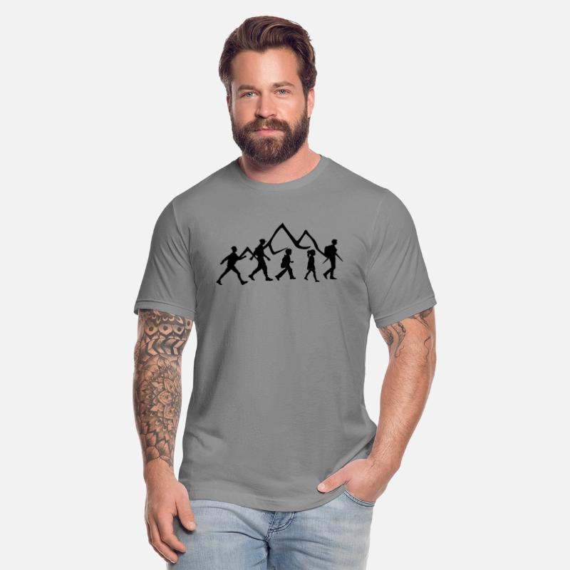 Walking group or club, family hiking in the mounta