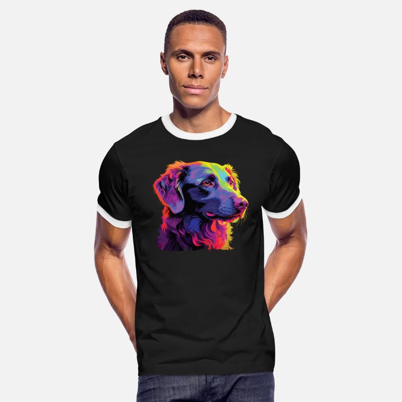 Watercolor Colorful Curly Coated Retriever