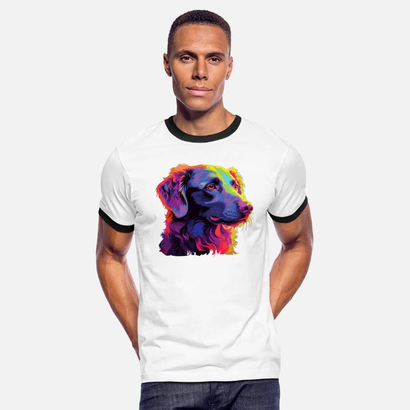 Watercolor Colorful Curly Coated Retriever