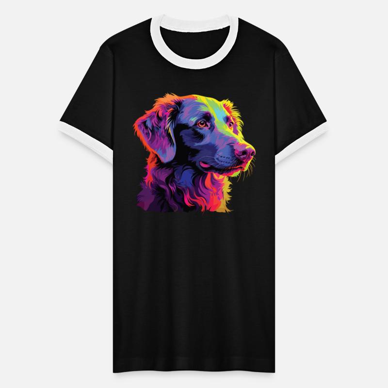 Watercolor Colorful Curly Coated Retriever