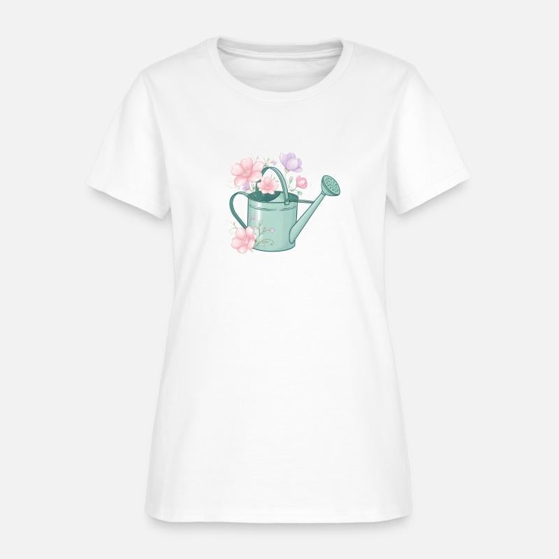 Watering can with flowers