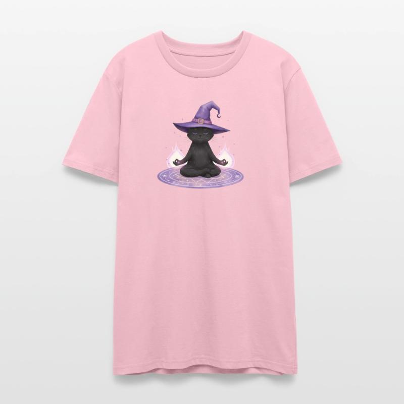 Whimsical Black Cat Wizard Design