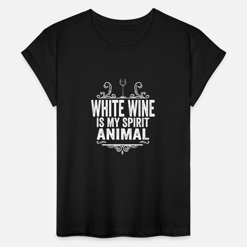 White Wine Is My Spirit Animal T-Shirt - Funny