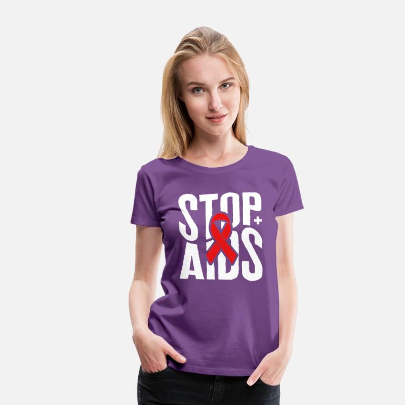 Word Aids Days Shirt, Stop AIDS Red Ribbon Tee,