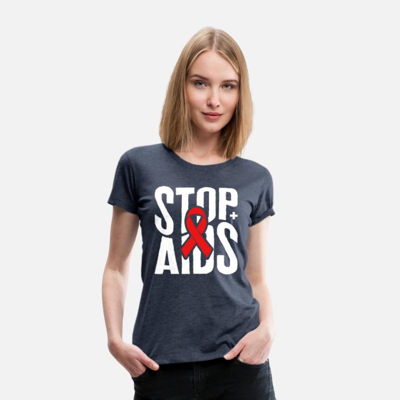 Word Aids Days Shirt, Stop AIDS Red Ribbon Tee,