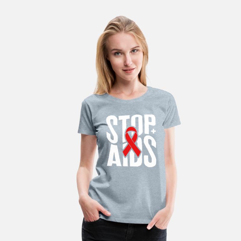Word Aids Days Shirt, Stop AIDS Red Ribbon Tee,