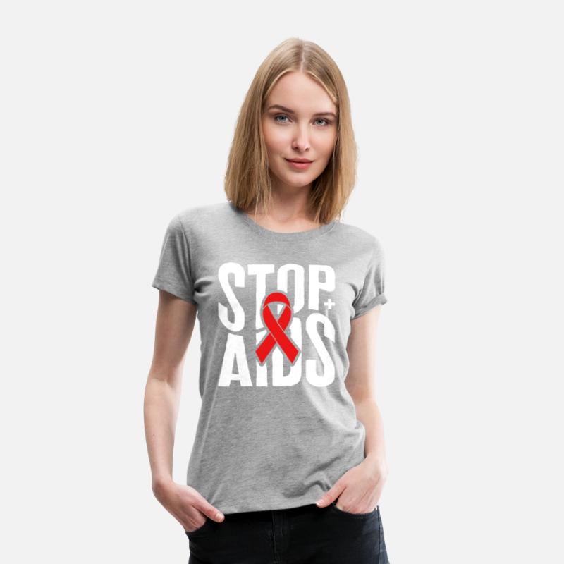 Word Aids Days Shirt, Stop AIDS Red Ribbon Tee,