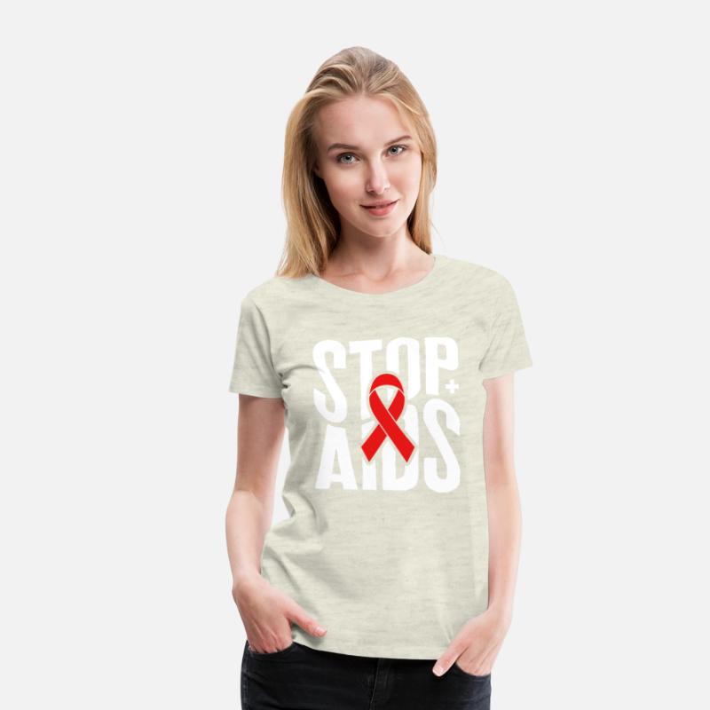 Word Aids Days Shirt, Stop AIDS Red Ribbon Tee,