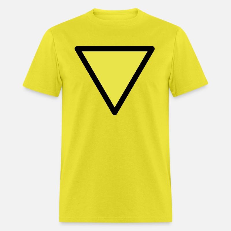 Yield warning sign rounded