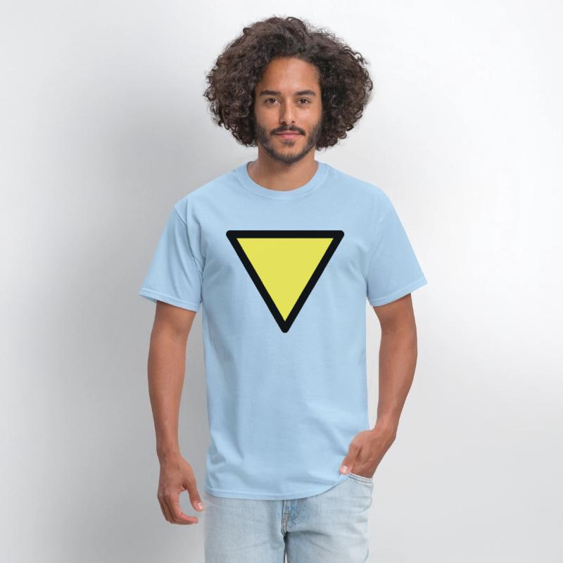 Yield warning sign rounded