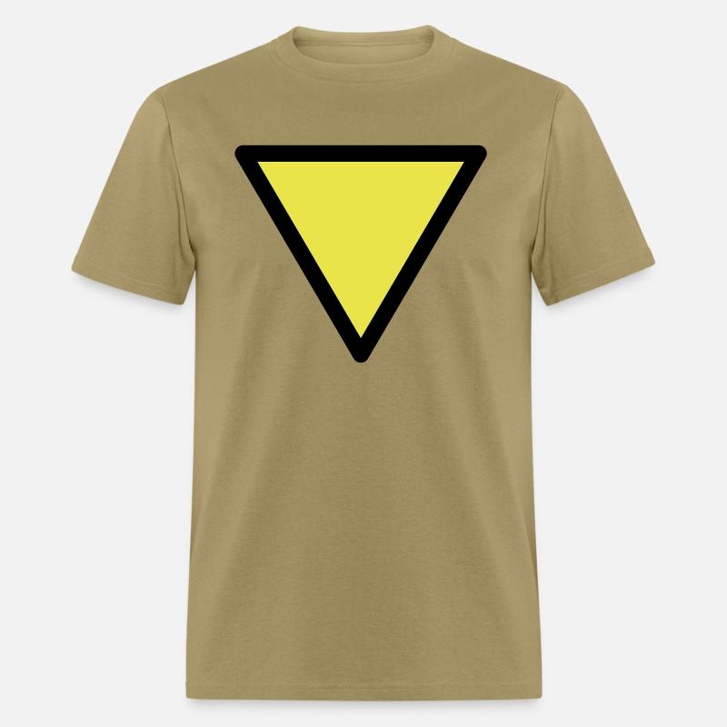 Yield warning sign rounded