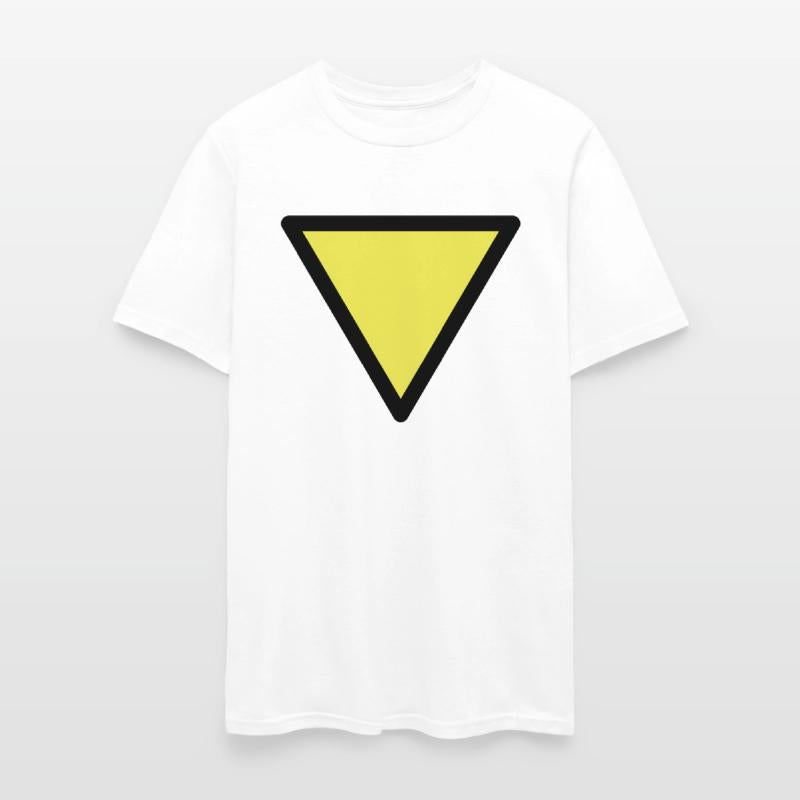 Yield warning sign rounded