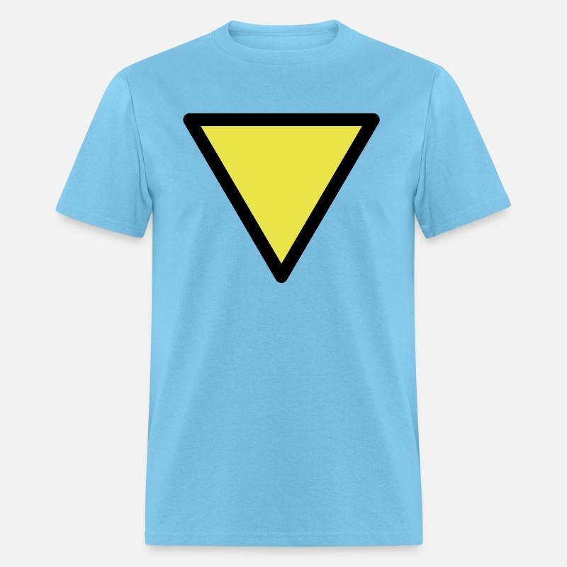 Yield warning sign rounded