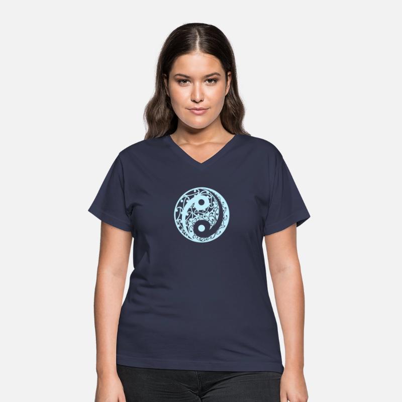 Yin And Yang In A Koru Pattern In A Light Blue