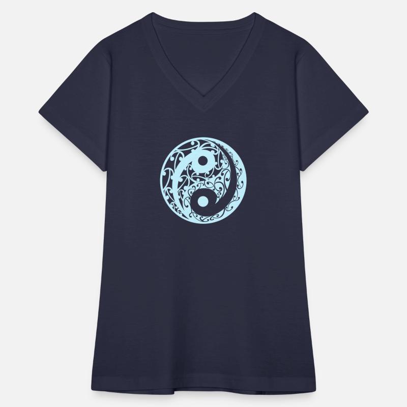 Yin And Yang In A Koru Pattern In A Light Blue